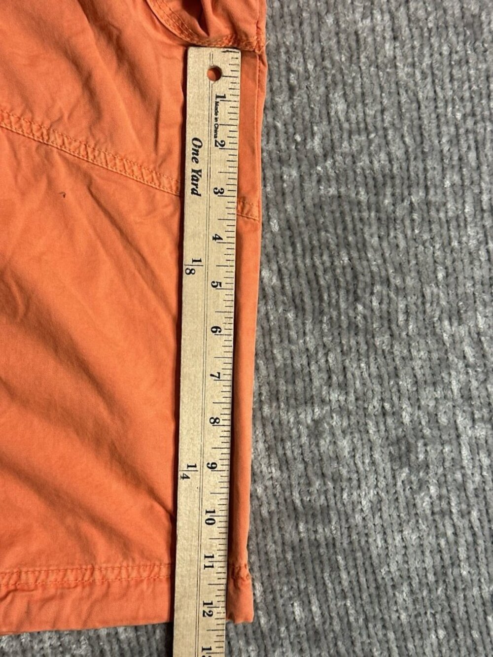 Vintage Y2K Seven Souls Cargo Utility Shorts Orange Multi Pockets Size 38 - Picture 8 of 12